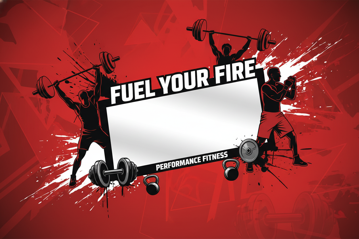 red gym banner